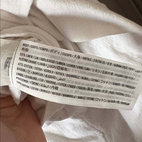 Abercrombie & Fitch White Linen Pull On Shorts - Picture 7 of 7